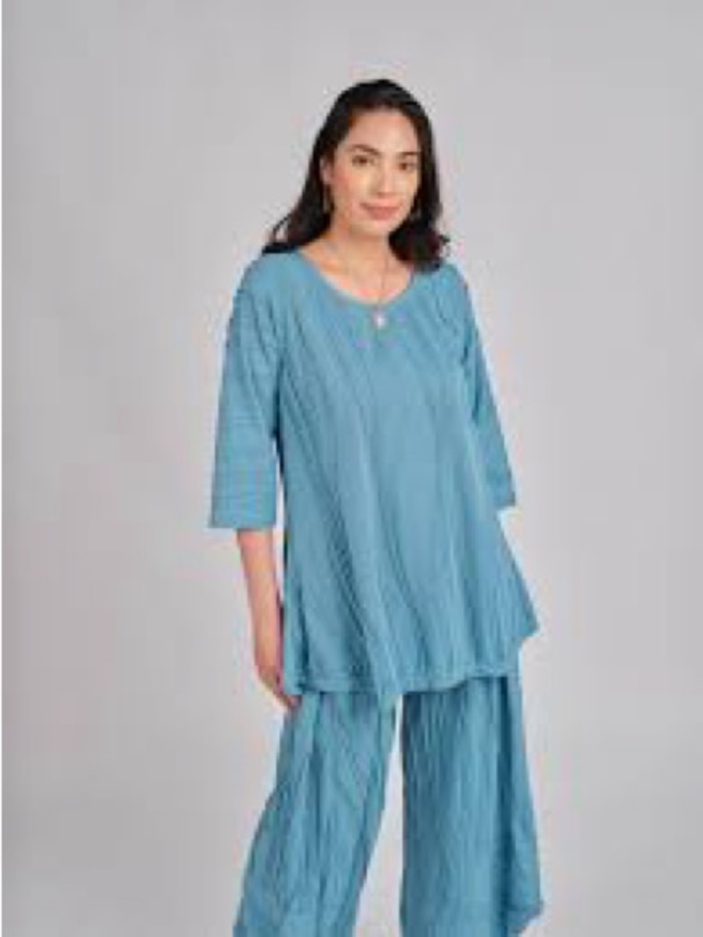 Windhorse Relaxed Wide-Leg Teal Women's Pants
